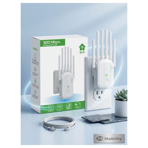 300Mbps Wi-Fi Repeater, Access Point and Router — [CONFIRM BRAND]